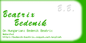 beatrix bedenik business card